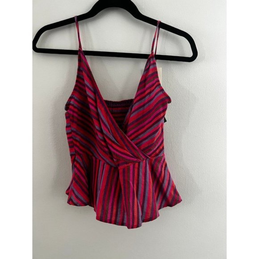 A New Day Red Wrap Peplum Camisole
